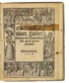 LUTHER, MARTIN. Ein Brieff . . . Wider die Sabbather.  1538